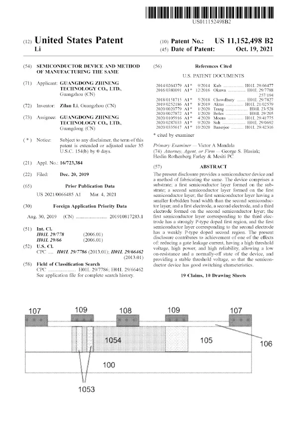 美国专利-半导体器件及其制造方法-US-11152498-B2